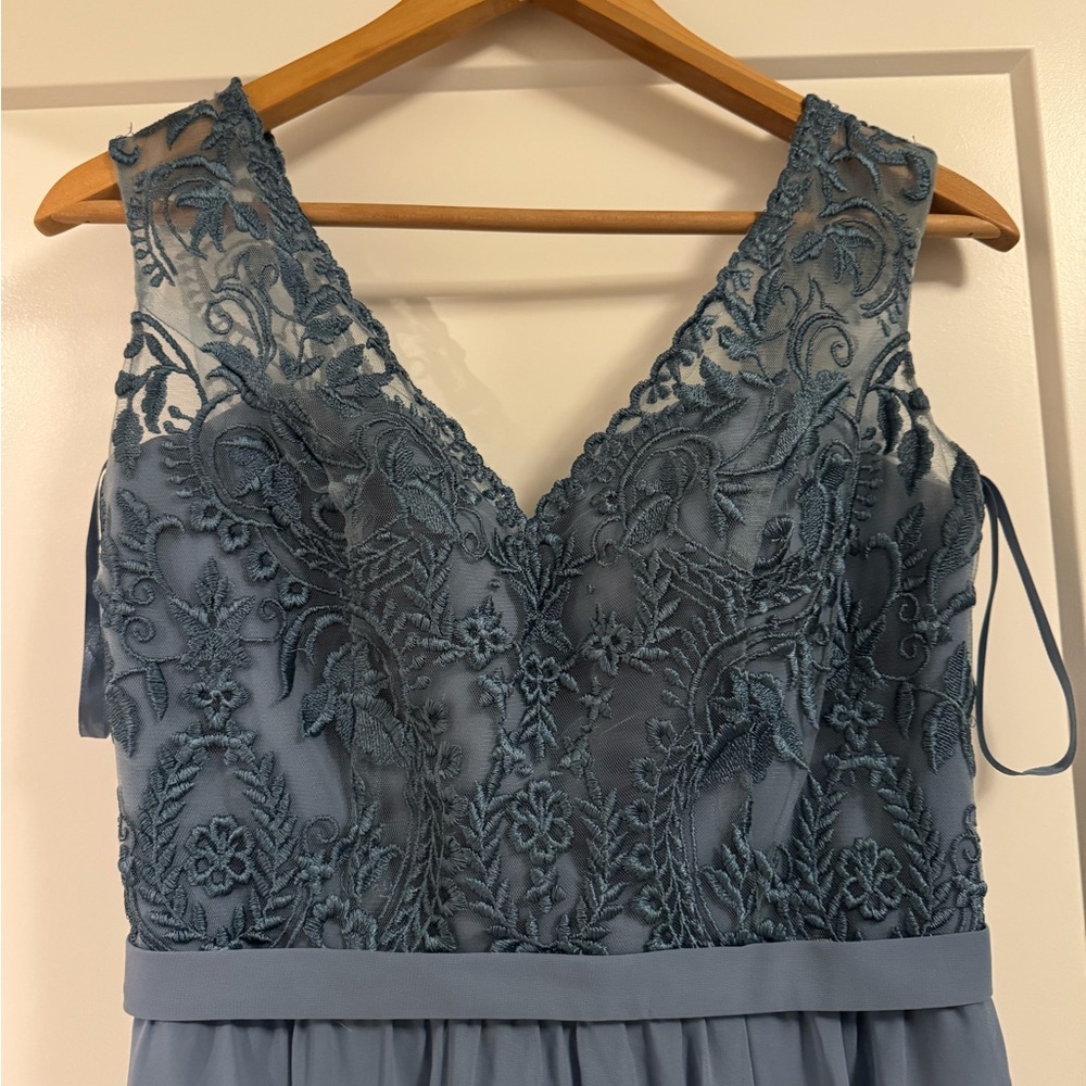 Kennedy blue bridesmaid dress slate blue